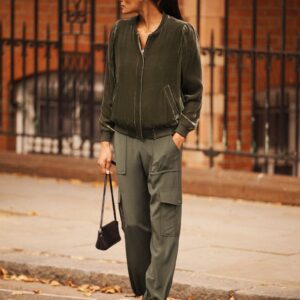 Silk cargo pant - Khaki