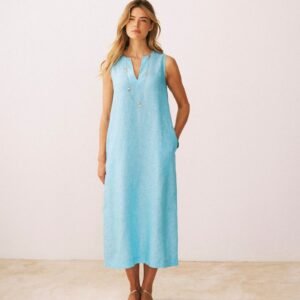 Linen dress - Turquoise