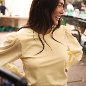 Cotton crew neck t-shirt - Yellow