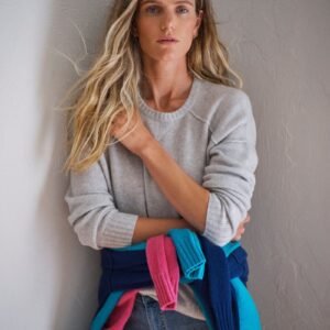 Cashmere crew neck sweater - Silver