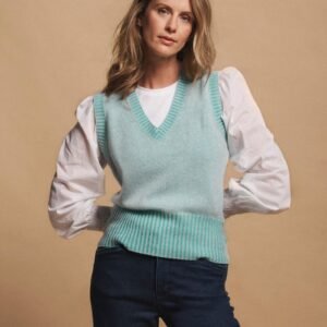 Cashmere tank - Aqua
